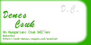 denes csuk business card